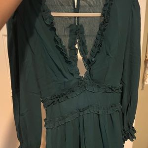 Short hunter green dress!
